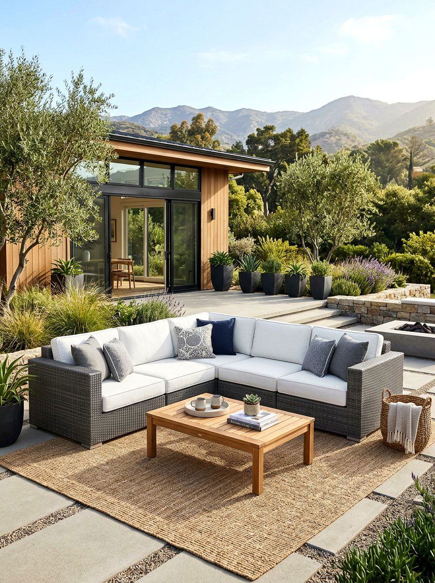 Modern outdoor sofa - 25 Patio Spring Decor Ideas