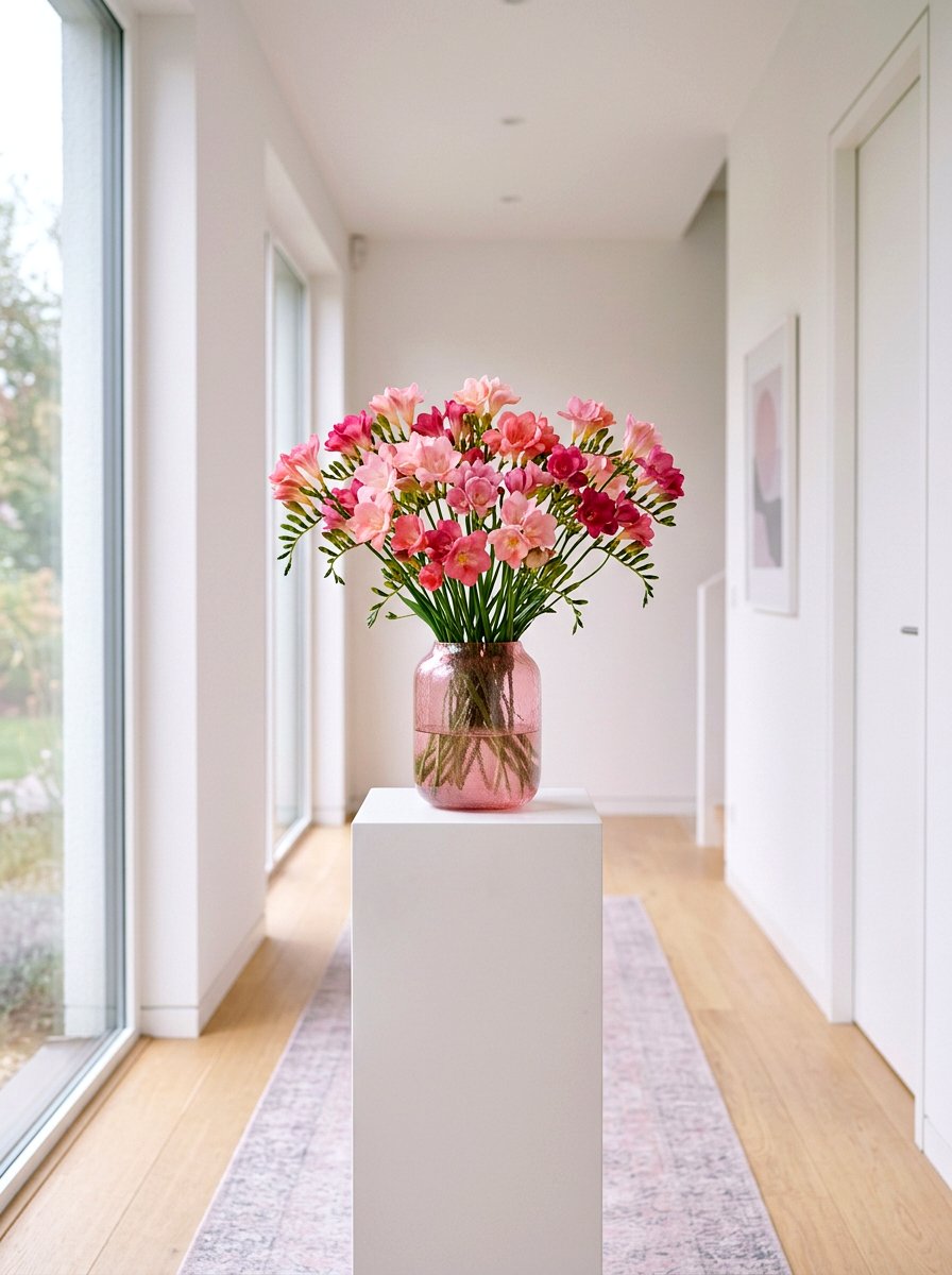 Monochromatic Freesia - 25 Spring Freesia Arrangement Ideas