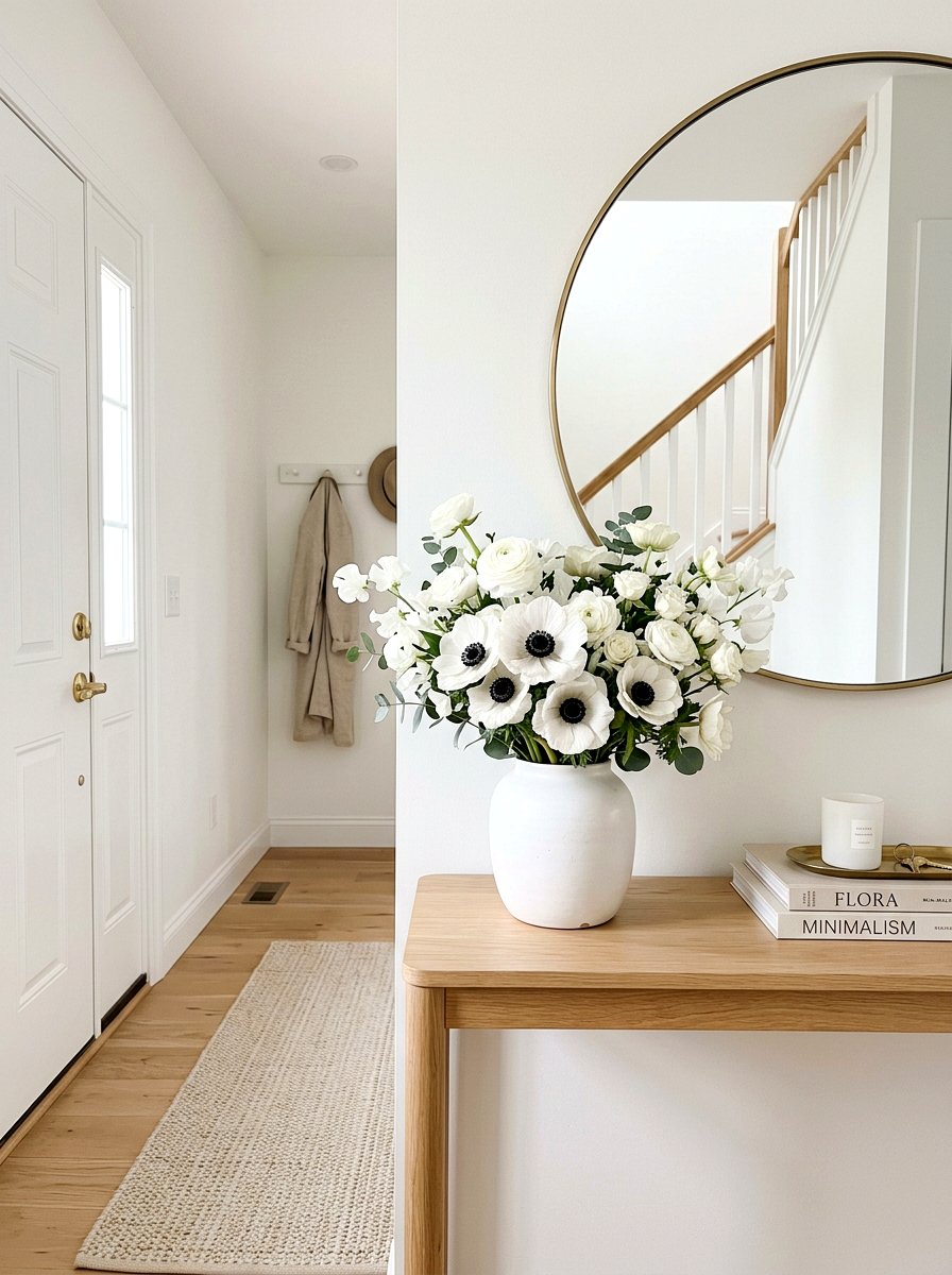 Monochromatic White Anemone Bouquet - 25 Spring Anemone Arrangement Ideas