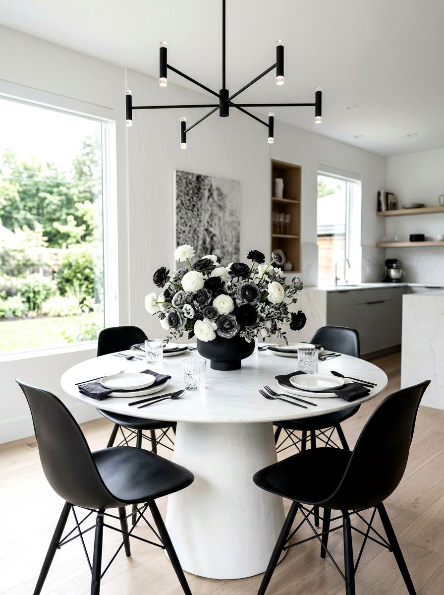 Monochrome Ranunculus Cluster Centerpiece - 25 Spring Ranunculus Arrangement Ideas