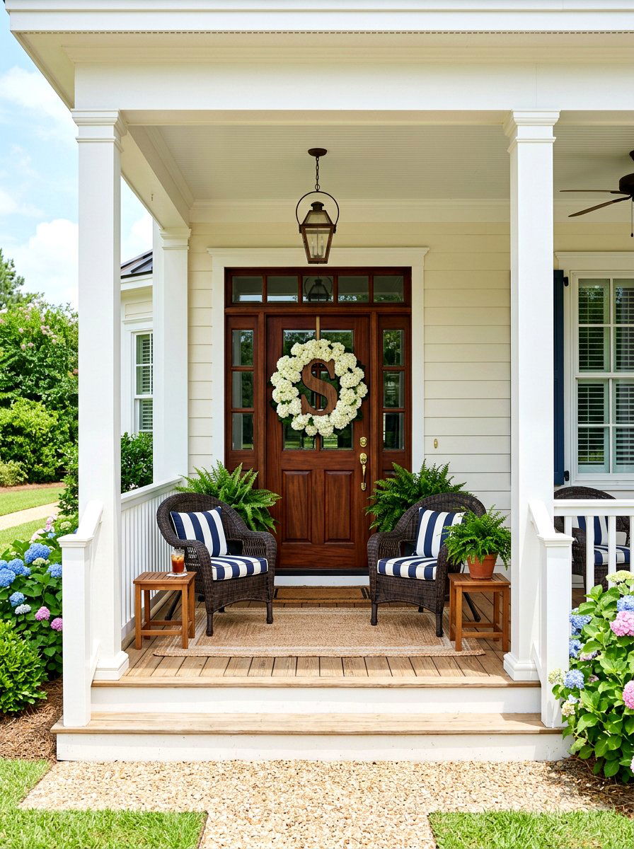 Monogram Letter Hydrangea - 25 Spring Hydrangea Wreath Ideas