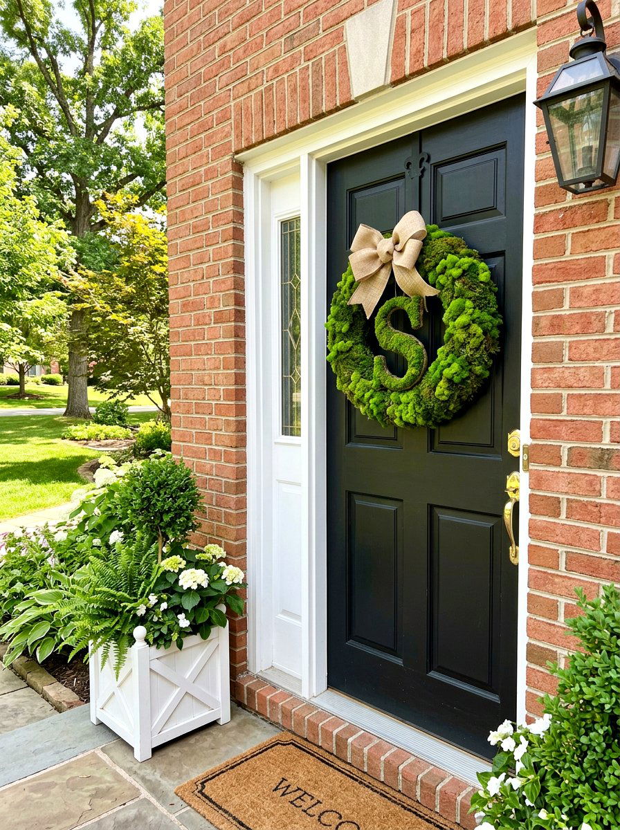 25 Rustic Spring Moss Wreath Ideas to Brighten Your Porch