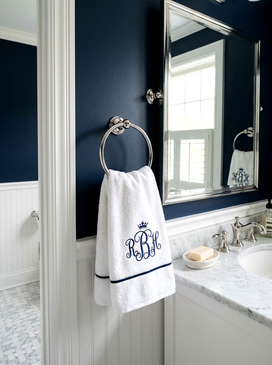 Monogrammed Hand Towels - 25 Spring Towel Display Ideas