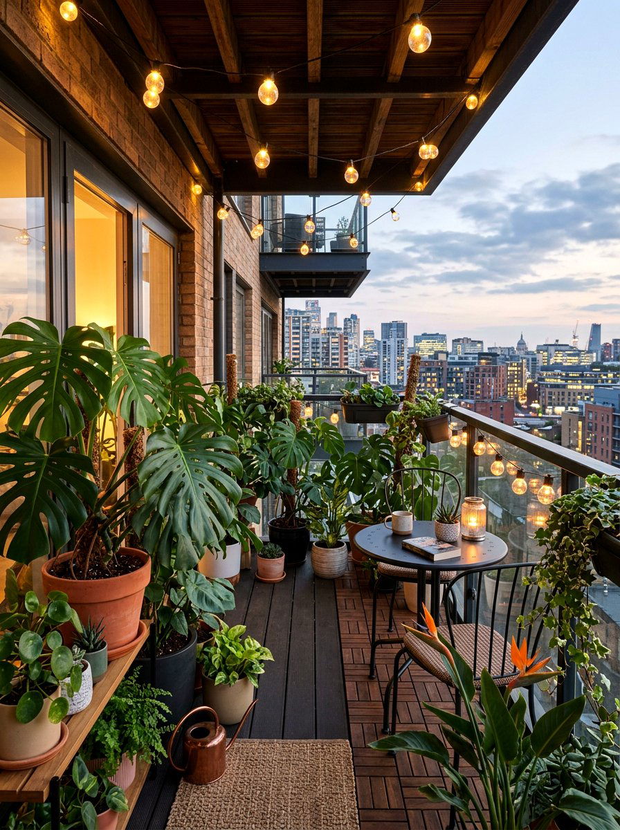 Monstera Balcony Garden Setup