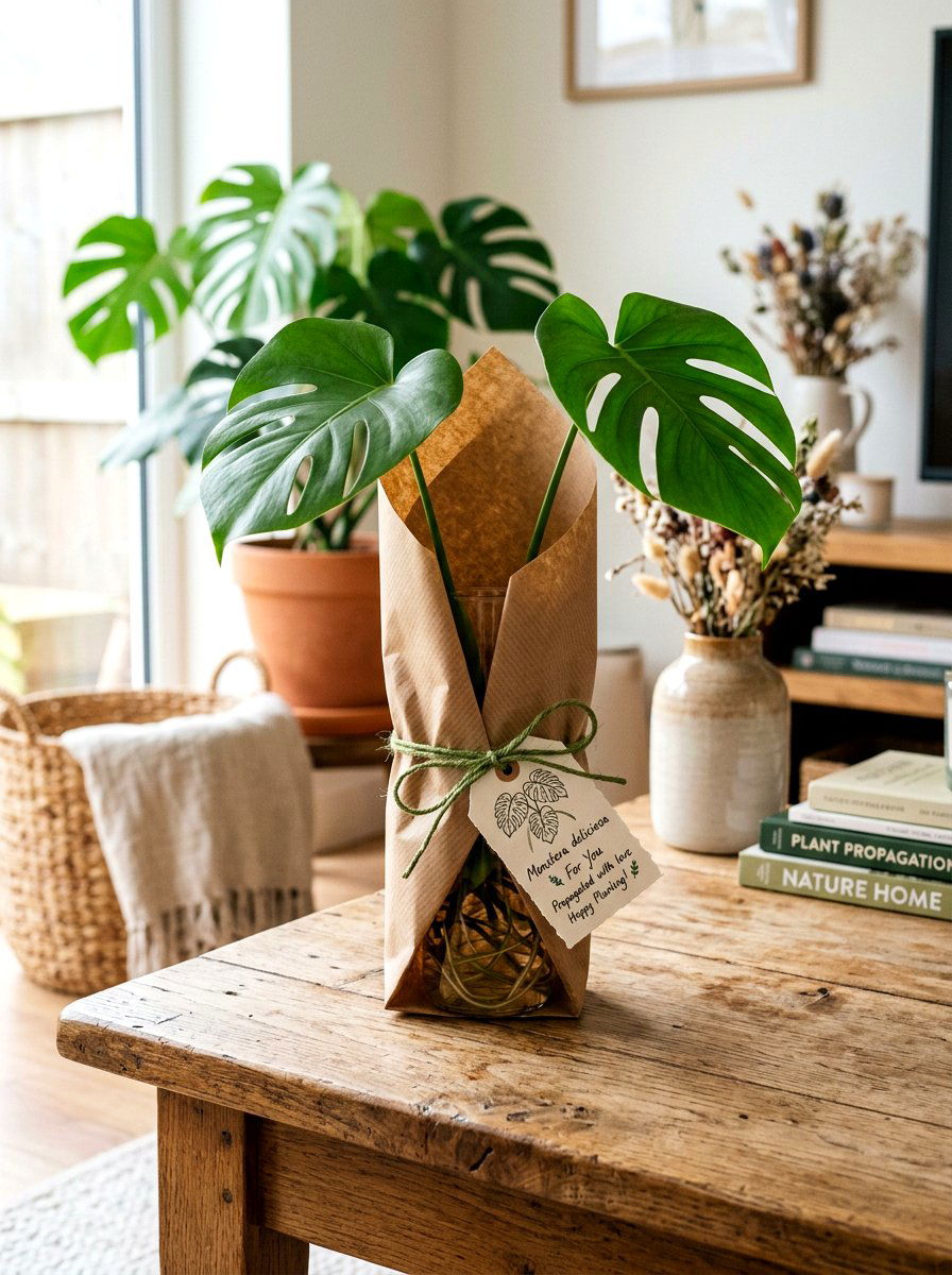 Monstera Cutting Gift Packaging - 25 Spring Monstera Plant Ideas