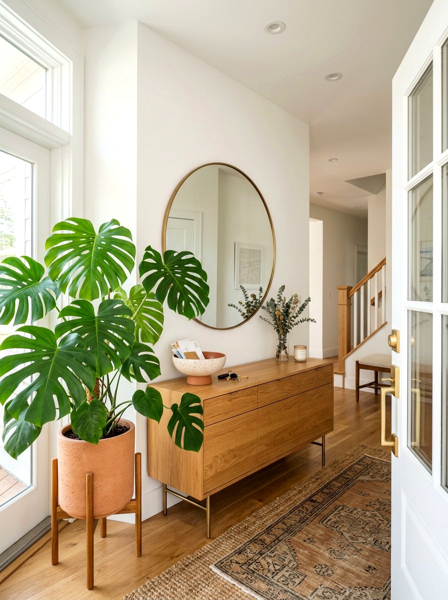 Monstera Entryway Welcome Plant - 25 Spring Monstera Plant Ideas