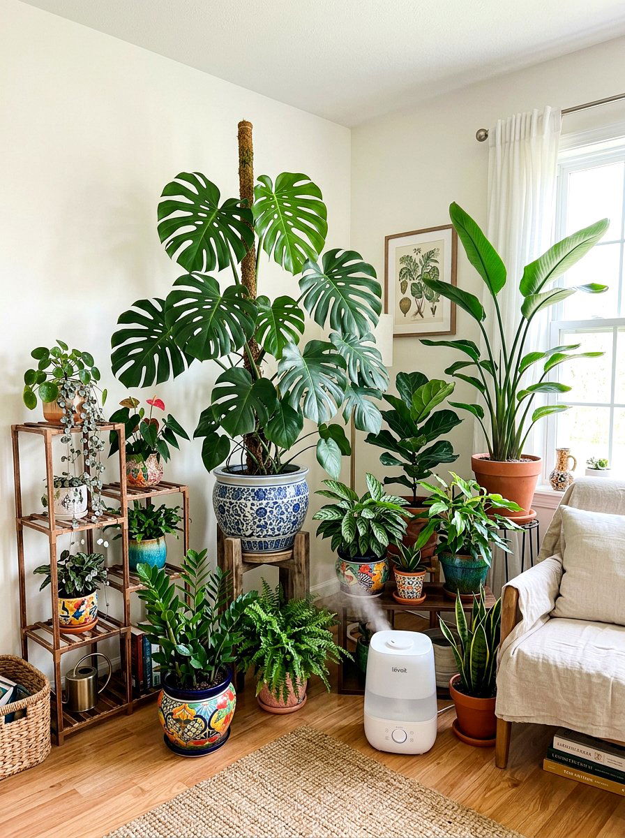 Monstera Grouped With Other Tropicals - 25 Spring Monstera Plant Ideas