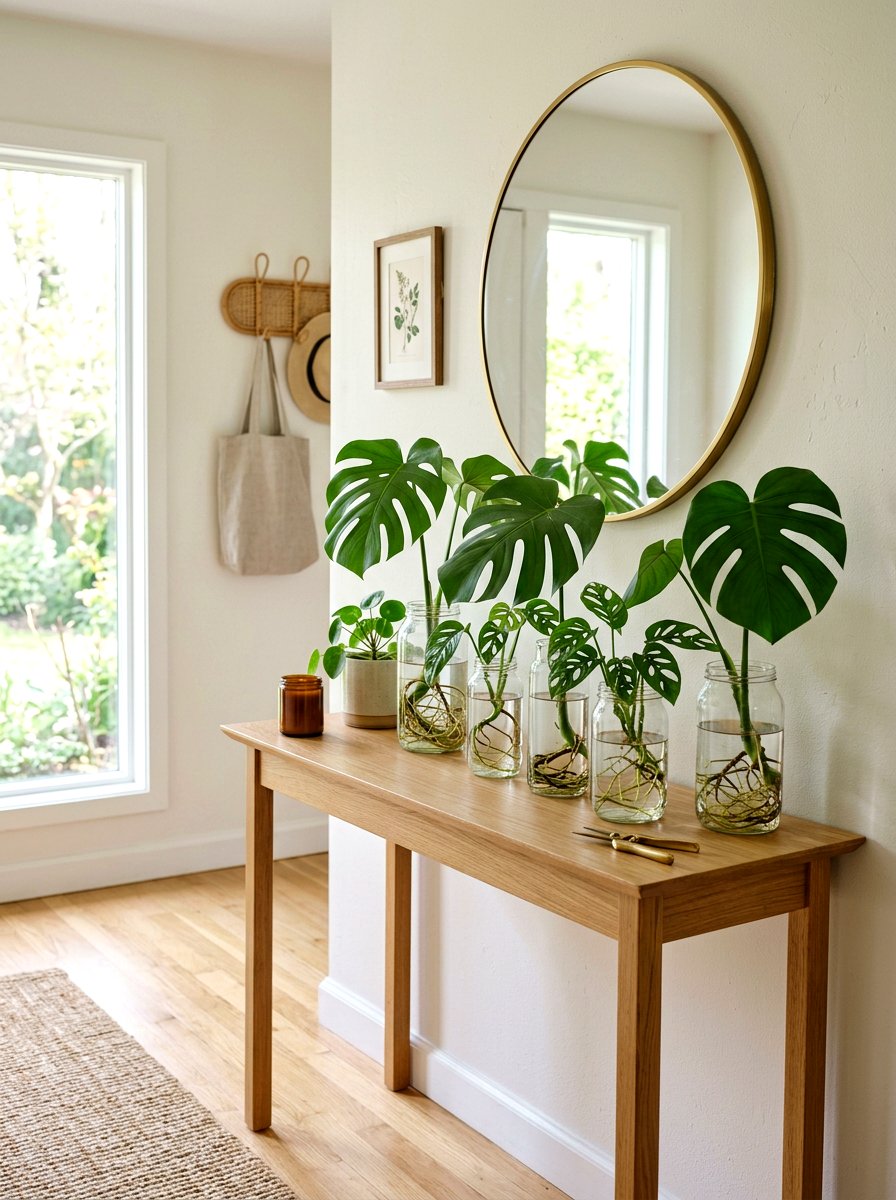 Monstera Propagation Station Glass Jar - 25 Spring Monstera Plant Ideas