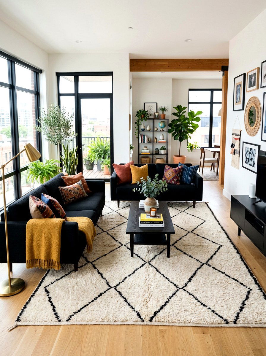 Moroccan Berber Rug - 25 Spring Living Room Rug Ideas