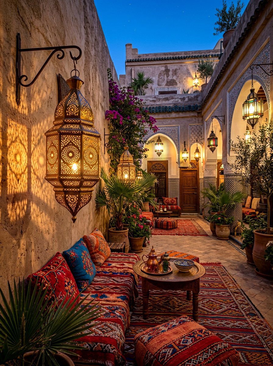 Moroccan Metal Lanterns - 25 Spring Outdoor Lantern Ideas