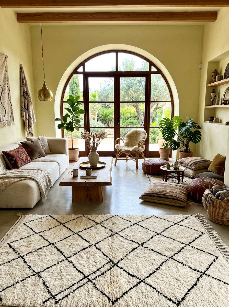 Moroccan Rug Lounge - 25 Spring Rug Ideas