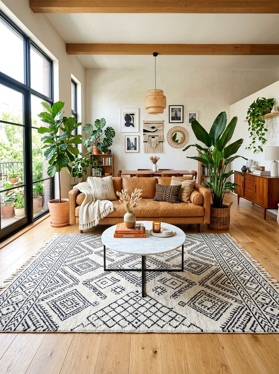 Moroccan Style Rug - 25 Spring Boho Decor Ideas