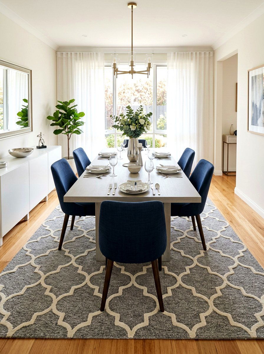 Moroccan Trellis Rug - 25 Spring Dining Room Rug Ideas