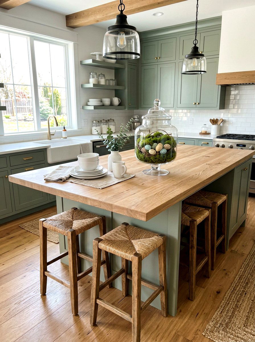 Moss And Faux Eggs - 25 Spring Jar Filler Ideas