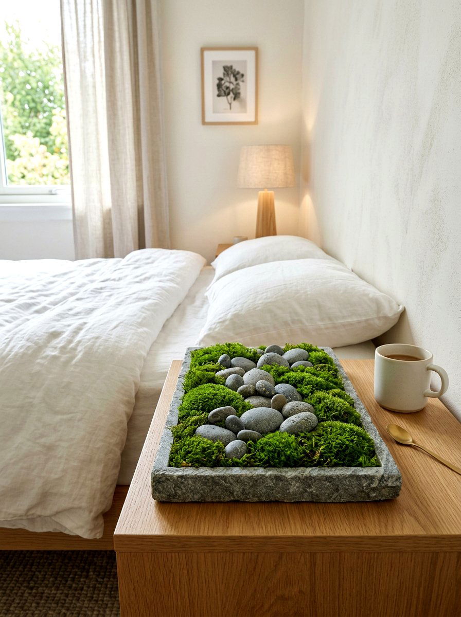 Moss And Stone Bedroom Tray - 25 Spring Bedroom Tray Styling Ideas