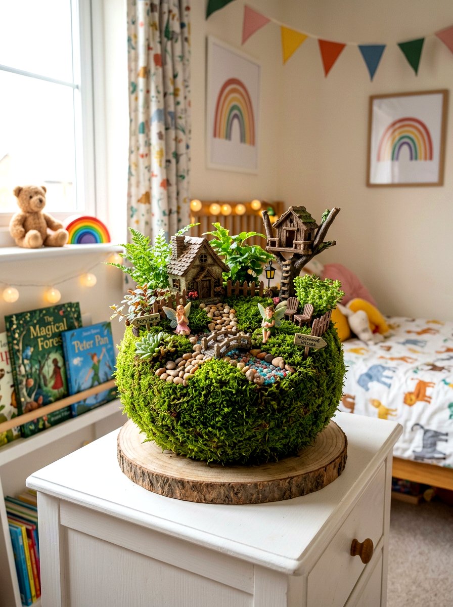 Moss Ball Fairy Garden - 25 Spring Moss Ball Ideas