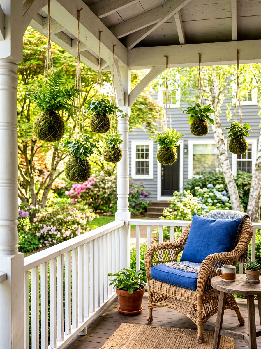 Moss Ball Porch Decor - 25 Spring Moss Ball Plant Ideas