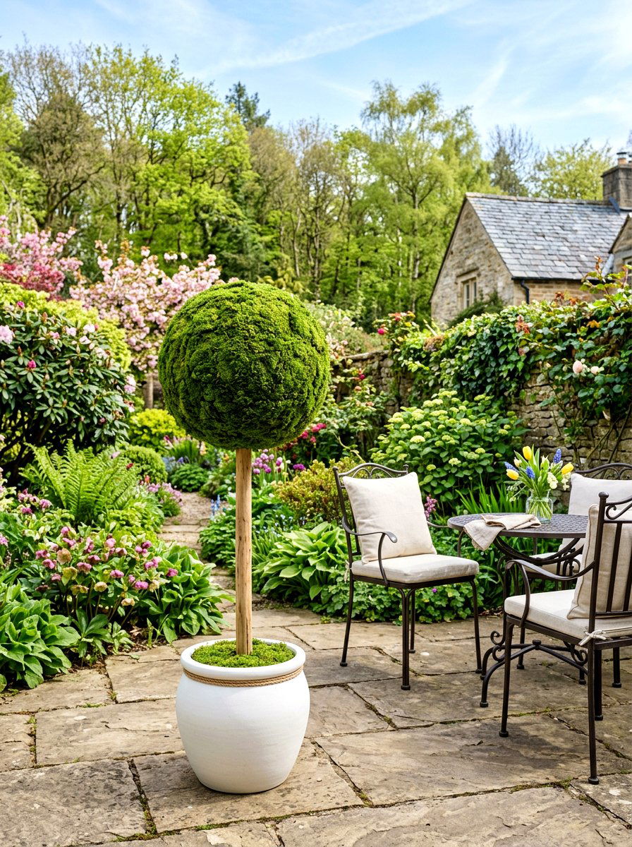 Moss Ball Topiary - 25 Spring DIY Topiary Ideas