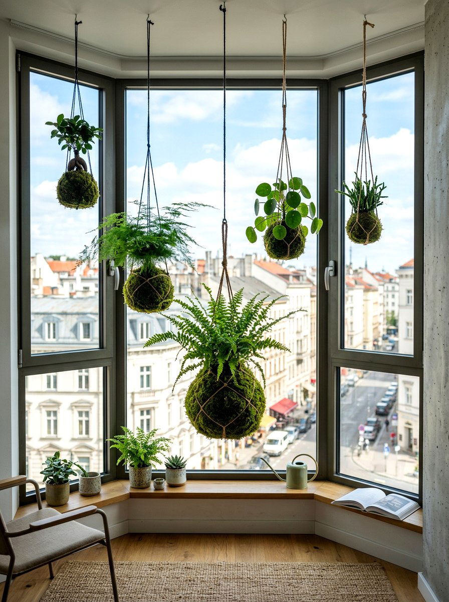 Moss Ball Window Display - 25 Spring Moss Ball Ideas