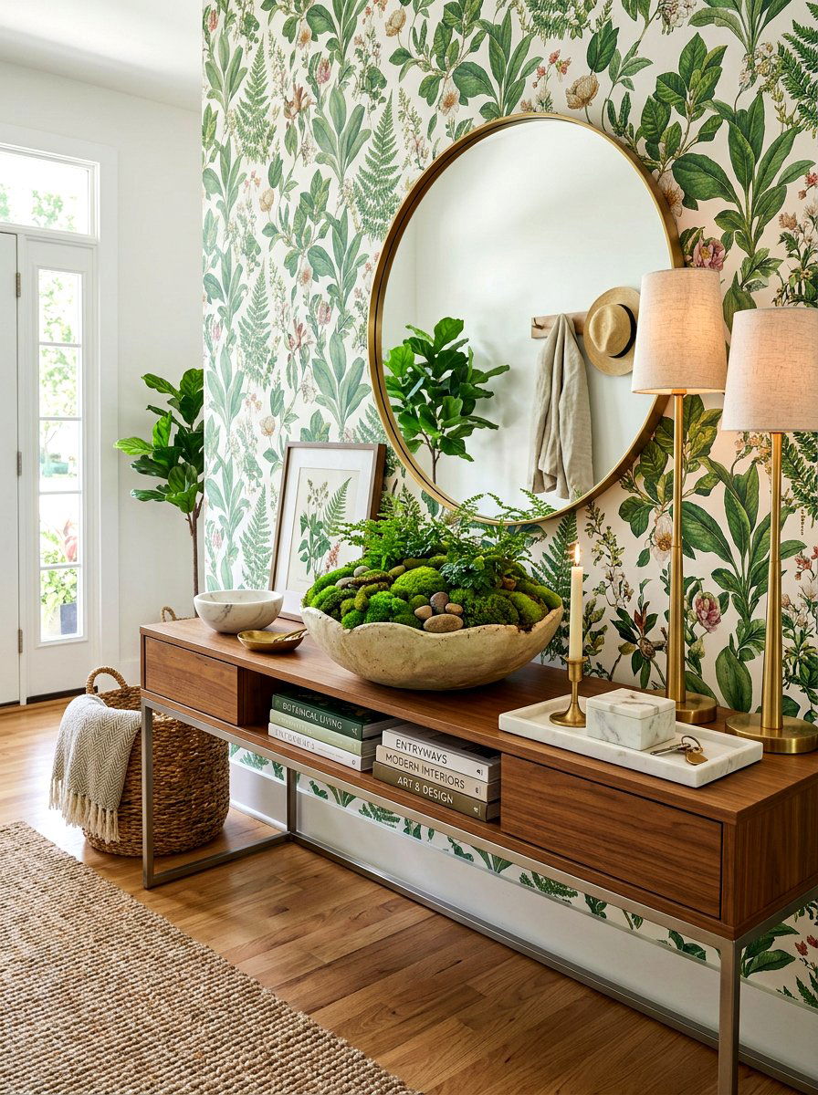 Moss Bowl - 25 Spring Shelf Decor Ideas