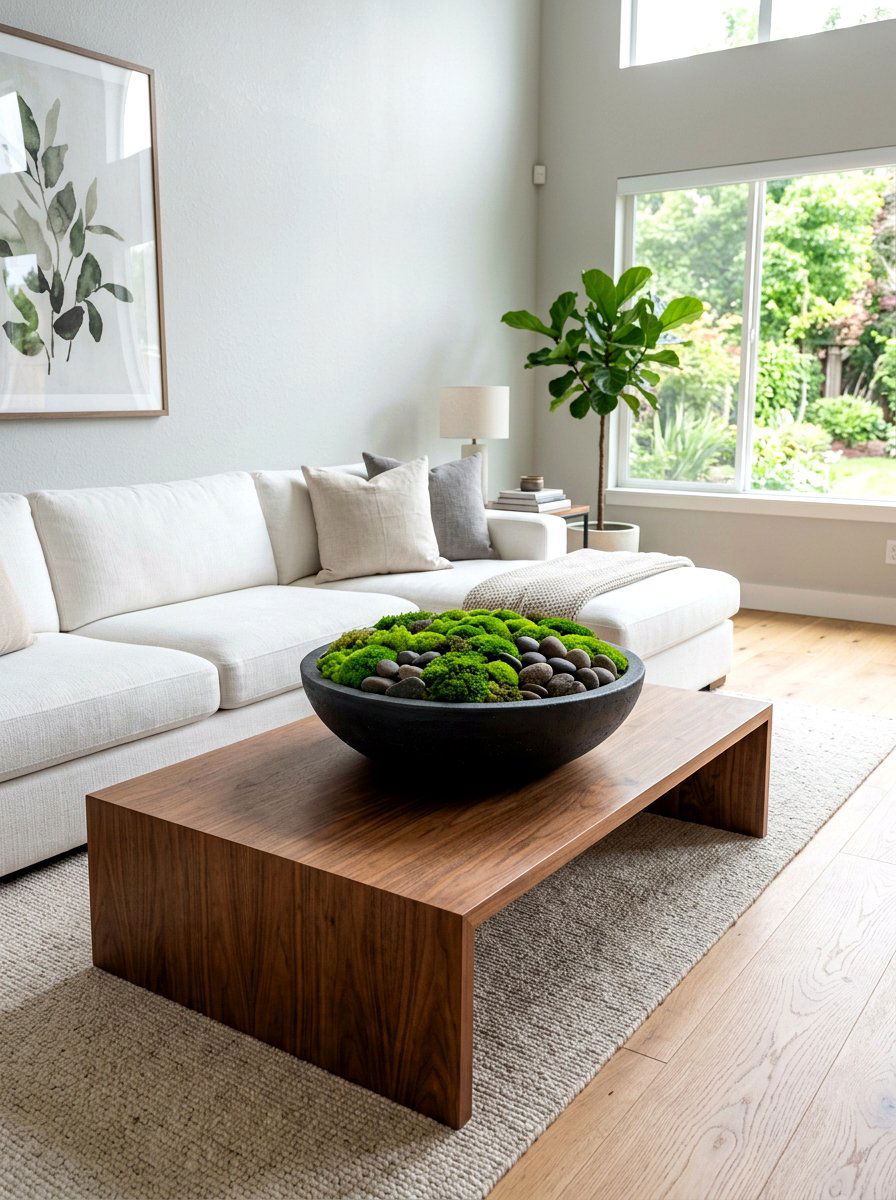 Moss Bowl Centerpiece - 25 Spring DIY Craft Ideas