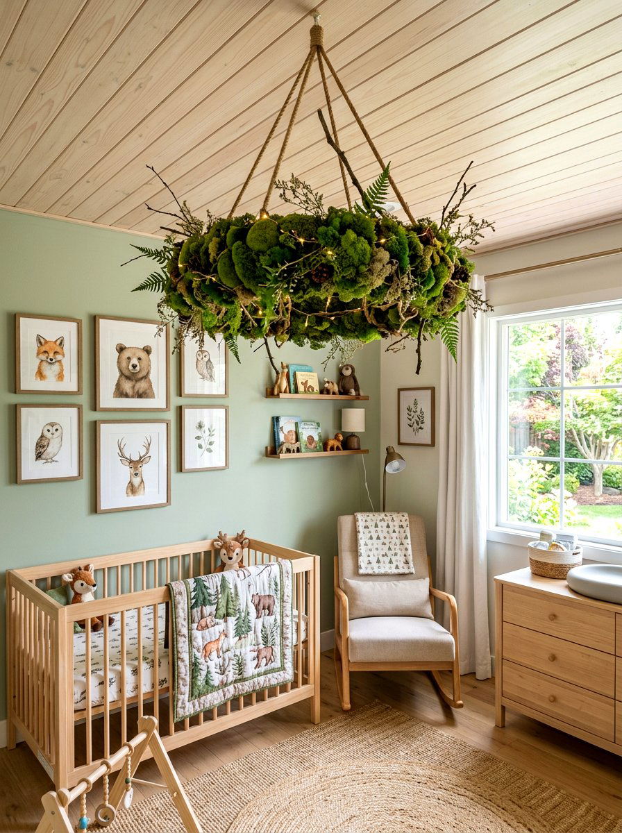 Moss Chandelier Decor - 25 Spring Chandelier Wreath Ideas