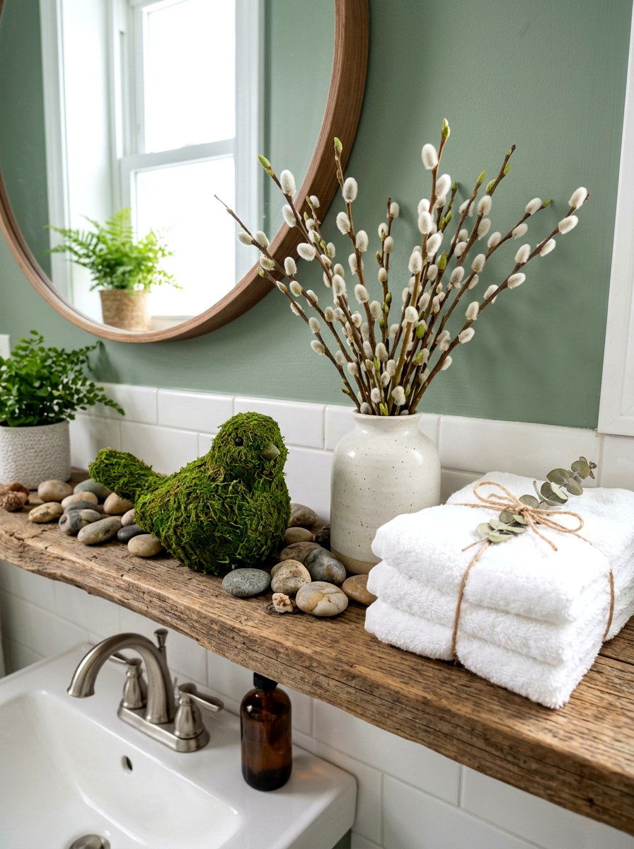 Moss Covered Bird For Spring Decor - 25 Spring Ceramic Bird Ideas