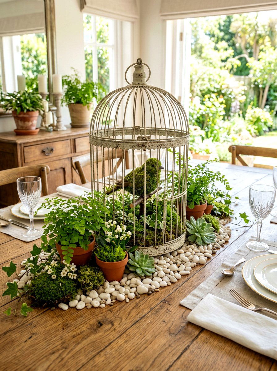 Moss Covered Bird - 25 Spring Bird Figurine Ideas