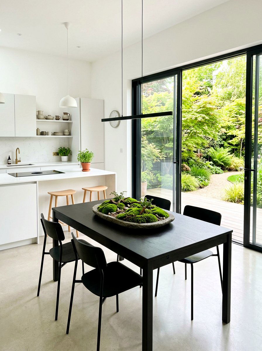 Moss Covered Centerpiece - 25 Spring Kitchen Table Centerpiece Ideas