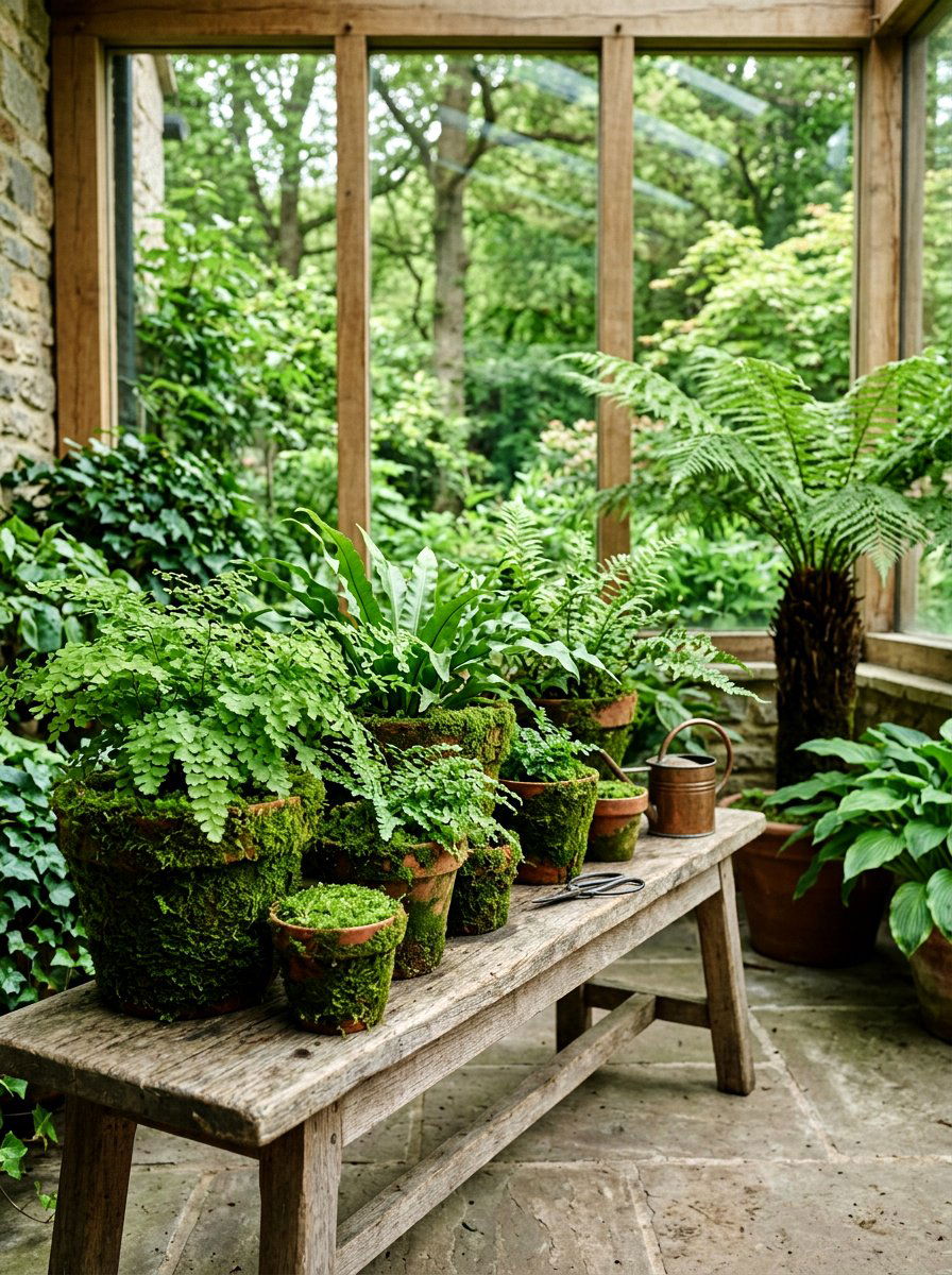 Moss Covered Pot - 25 Spring Decorated Pot Ideas