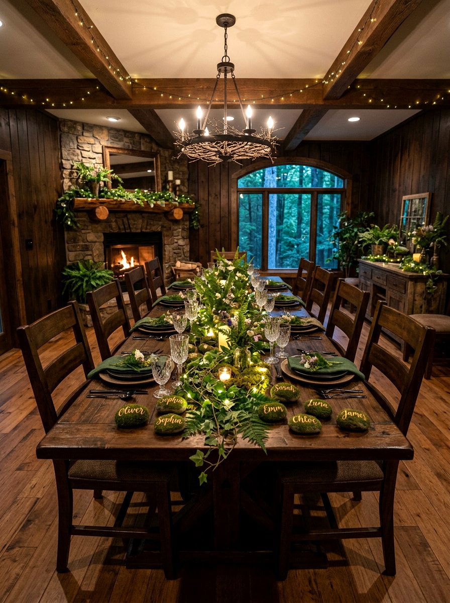 Moss Covered Stone - 25 Spring Place Card Ideas