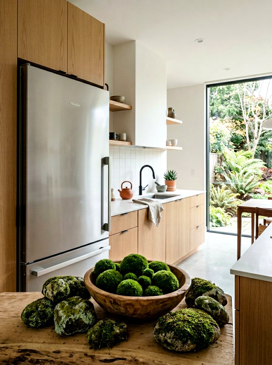 Moss Covered Stones - 25 Spring Refrigerator Top Decor Ideas