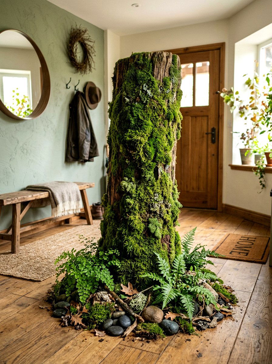 Moss Covered Trunk - 25 Spring Trunk Decor Ideas