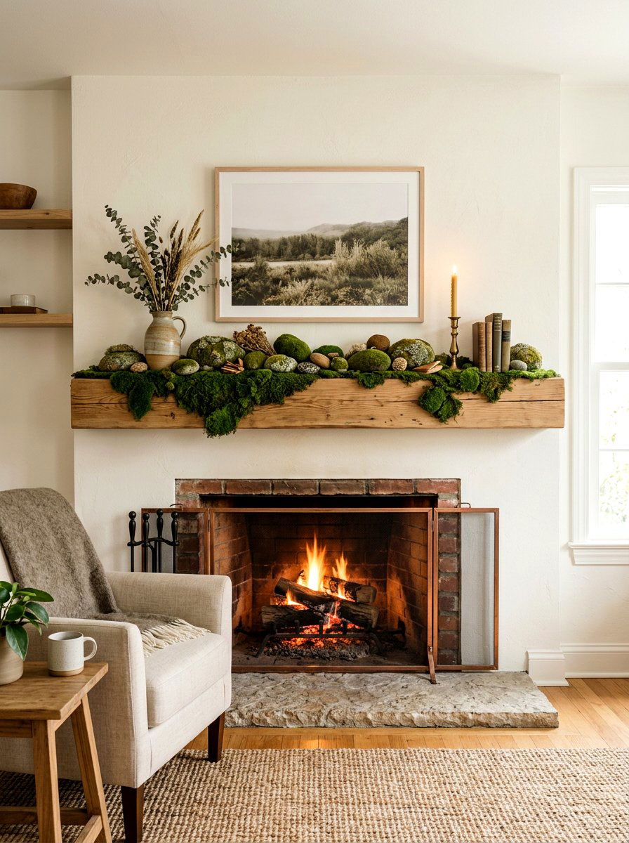 Moss Mantel Decor - 25 Spring Mantel Decor Ideas