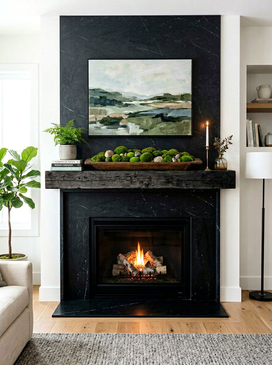 Moss Stone Decor - 25 Spring Mantel Arrangement Ideas