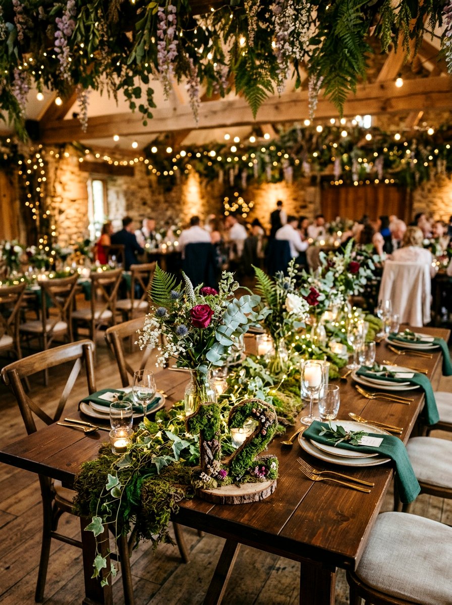 Moss Table Number - 25 Spring Table Number Ideas