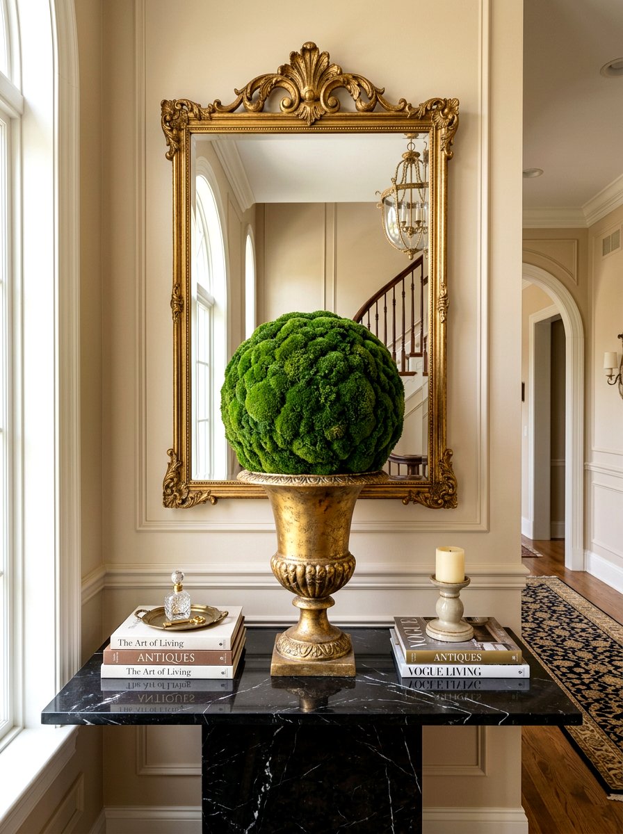 Moss Topiary For Entryway Table - 25 Spring Moss Topiary Ideas
