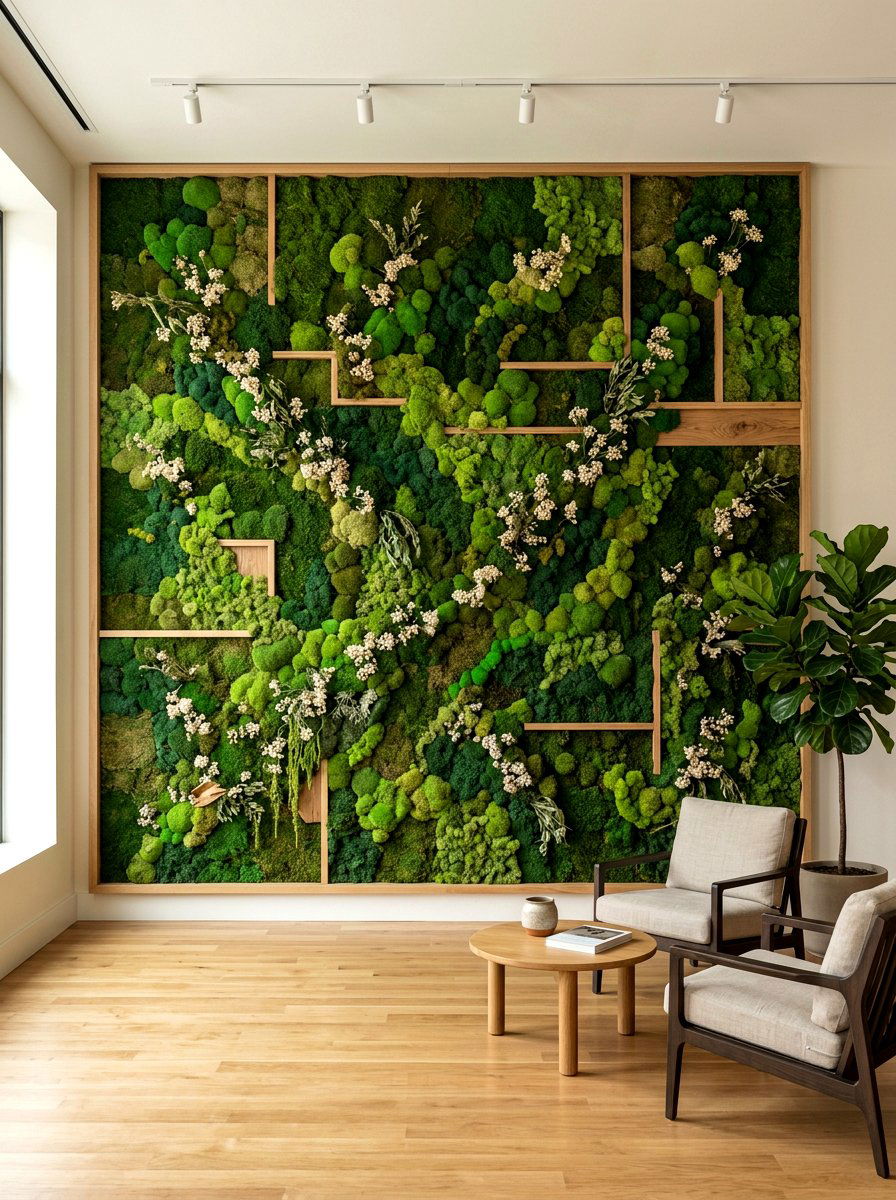 Moss Wall Background - 25 Spring Photo Booth Ideas