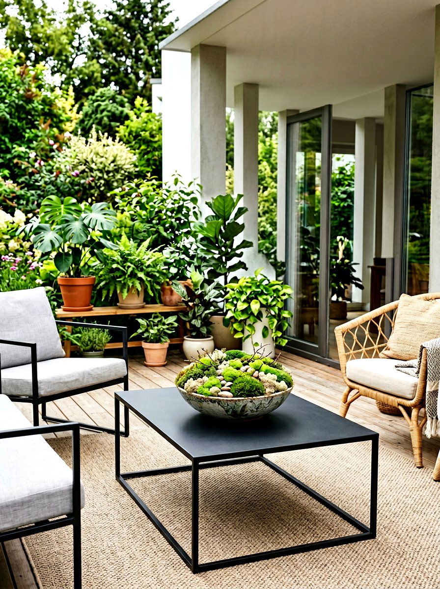 Moss bowl centerpiece - 25 Spring Coffee Table Styling Ideas