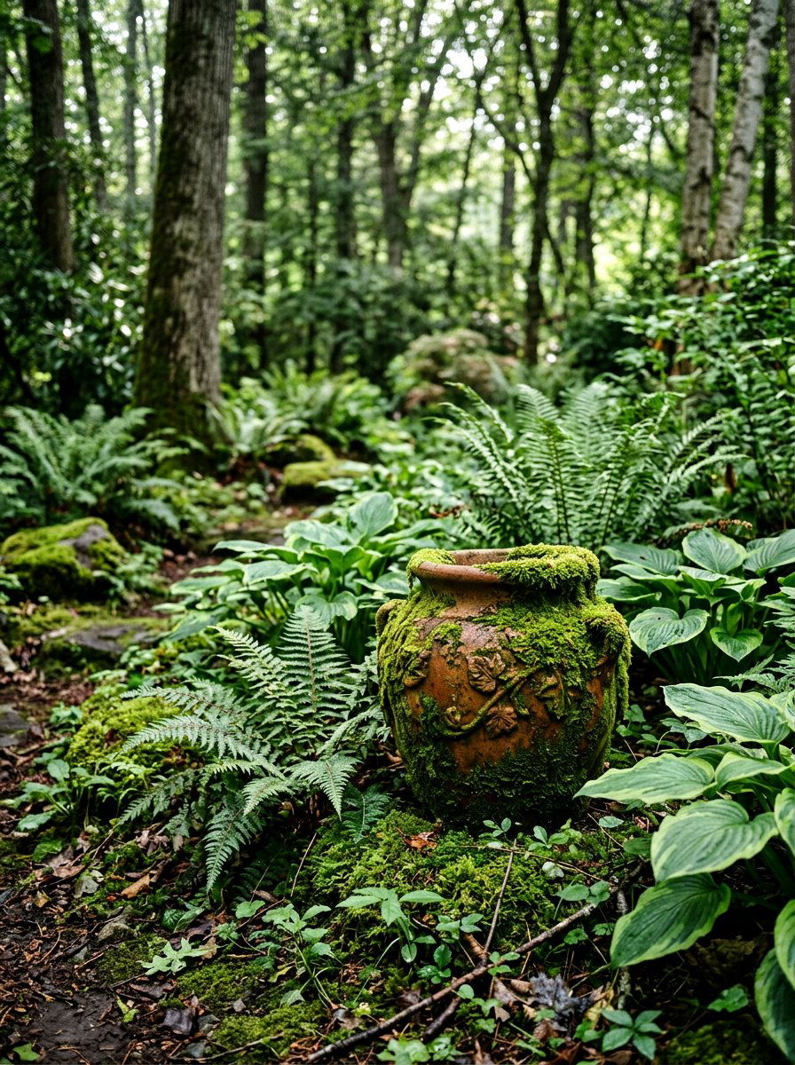 Moss covered clay pot - 25 Spring Terracotta Pot Ideas