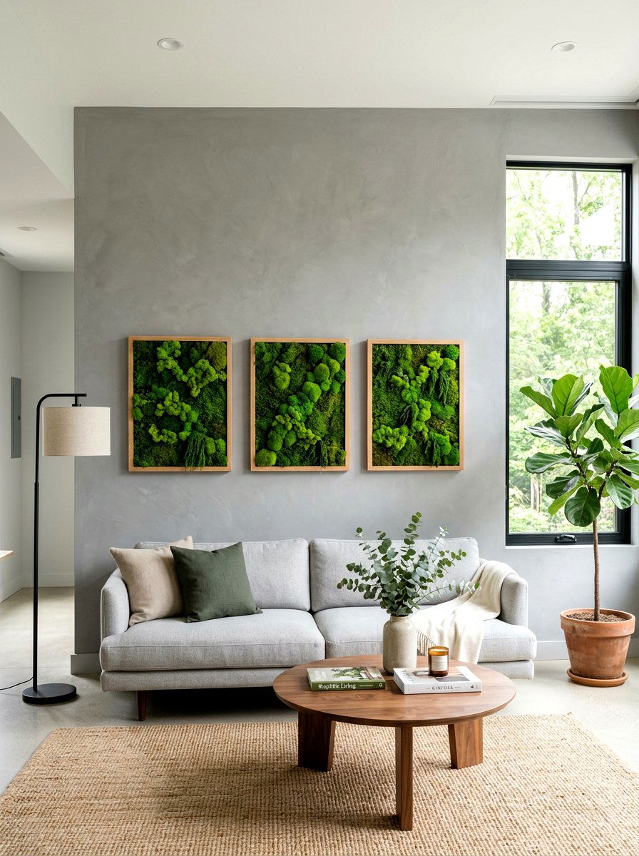 Moss frame wall decor - 25 Spring Greenery Decor Ideas