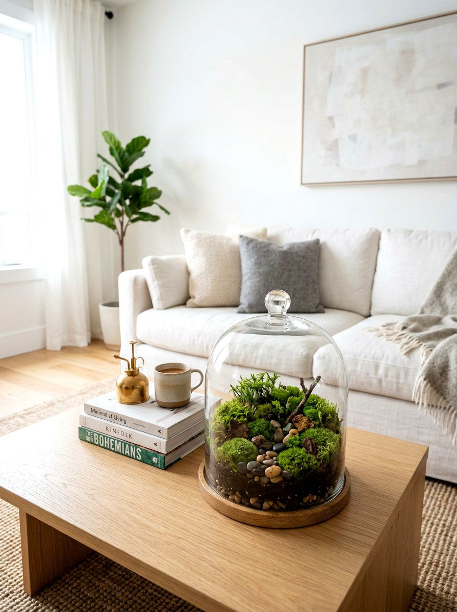 Moss garden bell jar - 25 Spring Bell Jar Decor Ideas