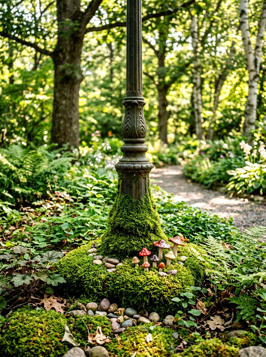 Moss garden lamp post - 25 Spring Lamp Post Decor Ideas