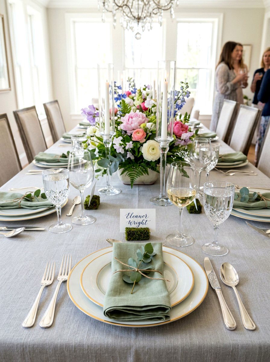 Moss place card - 25 Spring Moss Decor Ideas