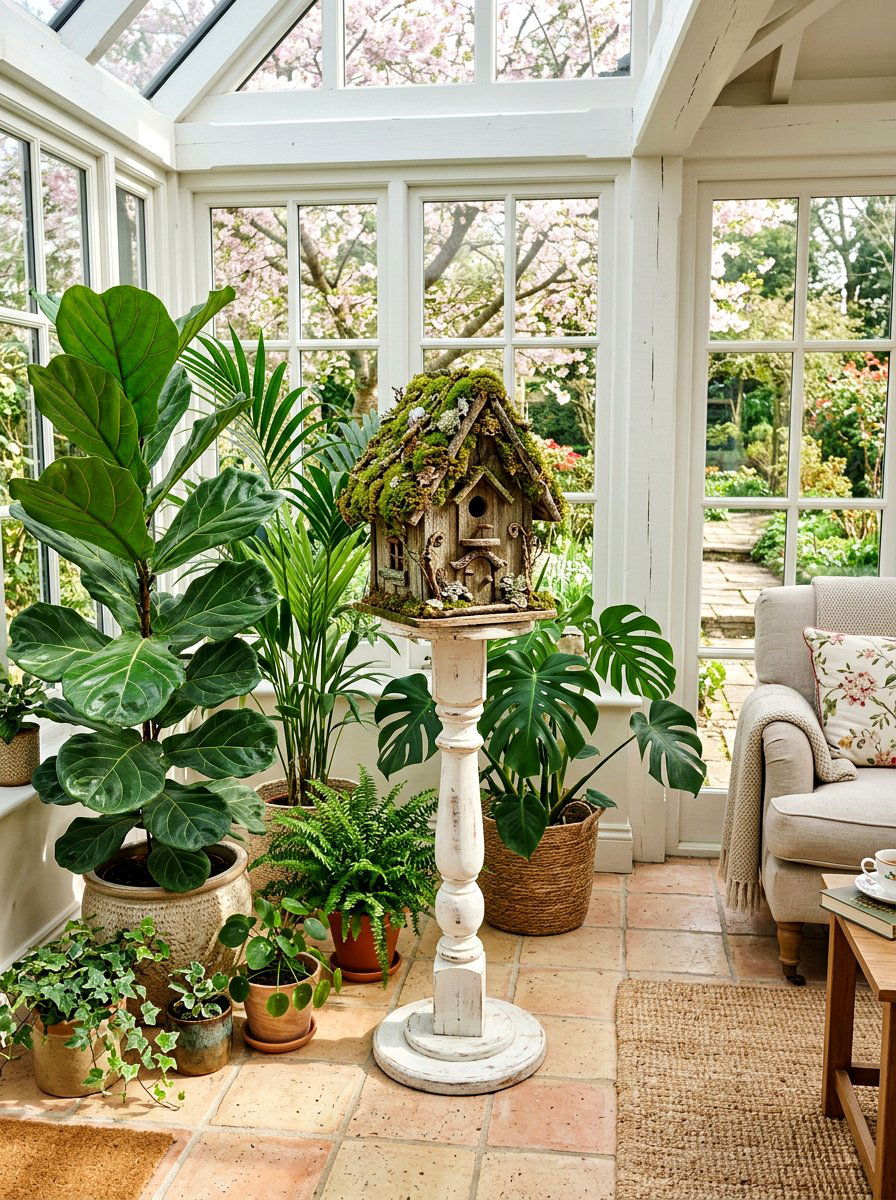 Moss roof birdhouse - 25 Spring Moss Decor Ideas