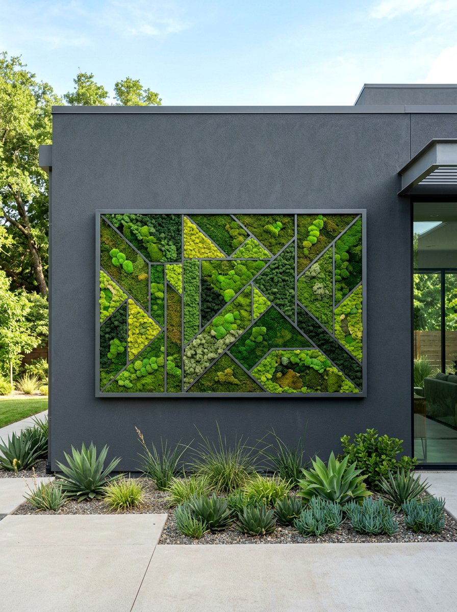 Moss wall art - 25 Spring Garden Wall Decor Ideas