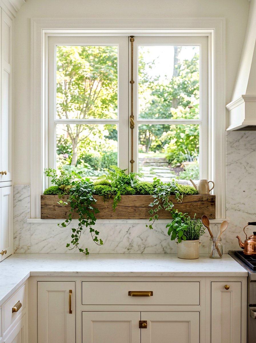 Moss window box - 25 Spring Moss Decor Ideas