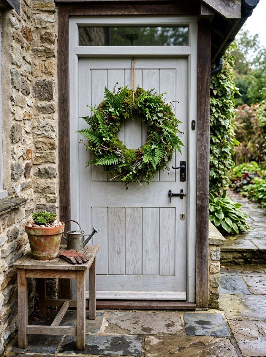 Mossy Fern Wreath - 25 Spring Fern Wreath Ideas