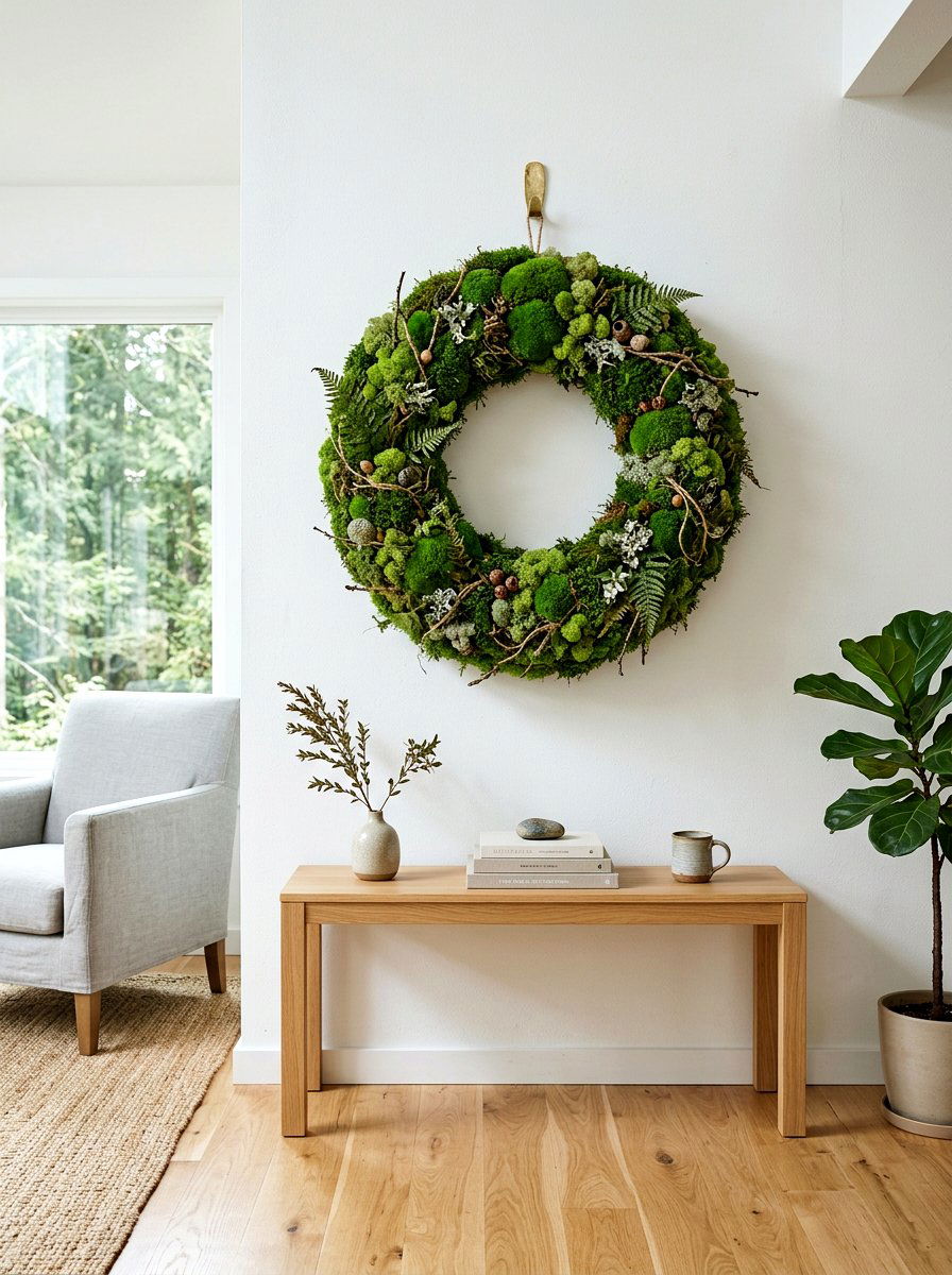 Mossy Green Forest Wreath - 25 Spring Oversized Wreath Ideas