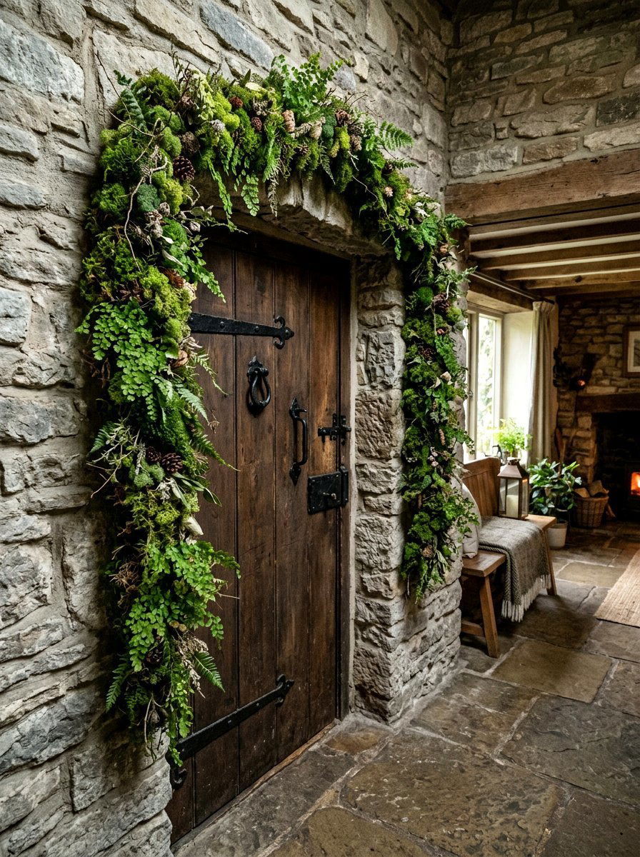 Mossy Spring Garland - 25 Spring Door Garland Ideas